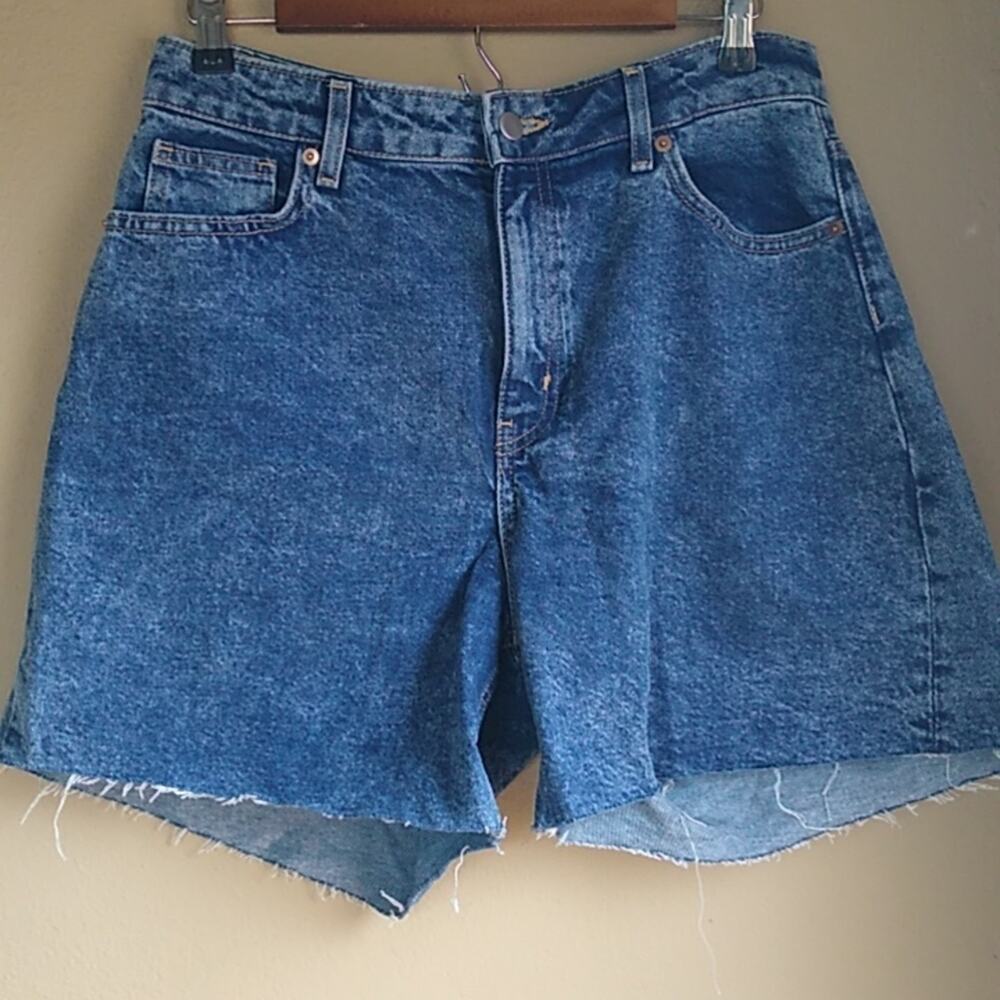 H&M High Rise Cut Off Jean Shorts Size 10